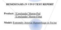 Hemostasis in vivo test report